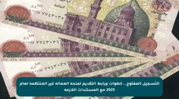 التسجيل المفتوح.. خطوات ورابط التقديم لمنحة العمالة غير المنتظمة لعام 2025 مع المستندات اللازمة